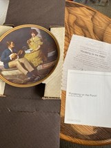 Norman Rockwell Collector Plates Limited Ed Knowles w/COA Pondering on the Porch - $19.77
