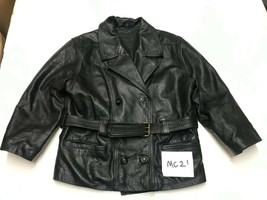 MODA Vintage Motorcycle Leather Jacket in Black Armpit/armpit 23&quot; (mc21) - £53.77 GBP