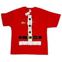 Santa Claus Hairy Chest Cookie Funny Holiday X-Large T Shirt Gildan Chri... - $16.99