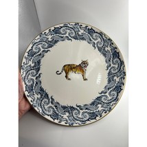 Williams Sonoma Bengal Tiger Dinner Plate 11&quot; Raj Collection Rare Exotic  - $922.04 MXN
