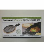 NEW Cuisinart Grilled Fajita Cast Iron Skillet Set Outdoor Cookware Pre ... - $63.75 CAD