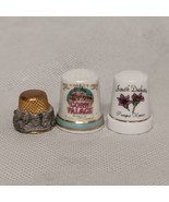 South Dakota Thimbles 3 Ceramic or Metal Mt Rushmore Corn Palace Pasque ... - $12.95