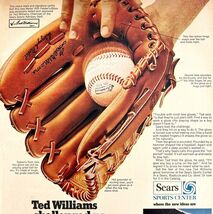 Ted Williams Sears Signature Baseball Glove 1970 Advertisement Boys Life... - $10.00