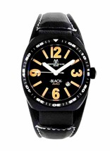 Montres De Luxe Milano Men&#39;s Avio Brand New Black PVD Ultra Lite Watch w/ Date - £108.35 GBP