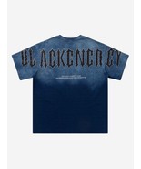 Tie-dye Gradient Letter Embroidery T-shirt - $39.99