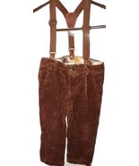 Toddler Boys Suspender  Corduroy Pants 18 mo Brown 100% Cotton Removable... - $35.78 CAD