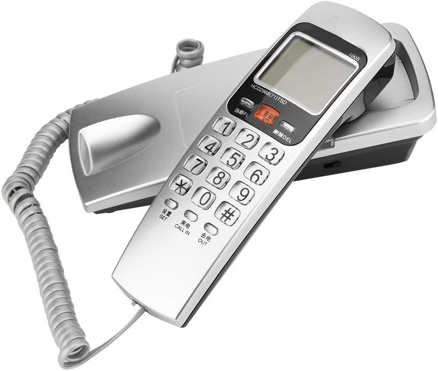 Corded Telephone,Desktop/Wall Mount Wired Landline Phone With Fsk/Dtmf, ... - $35.99