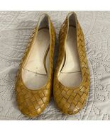 Cole Haan Women&#39;s Yellow Woven Leather Ballet Flats - $48.80 CAD