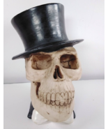 Top Hat Bowtie Formal Gentleman Skeleton Skull 5&quot; Statue Figure - £11.40 GBP