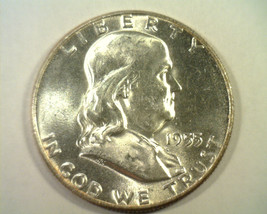 1955 Franklin Half Dollar Choice Uncirculated+ Ch. Unc.+ Nice Original Coin - £20.40 GBP