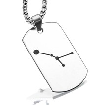 Stainless Steel Cancer (Crab) Astrology Constellations Dog Tag Pendant - £8.01 GBP