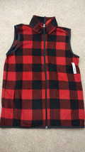 Amazon Red Buffalo Plaid Child&#39;s fleece Vest XL 12 Years Christmas - £7.52 GBP