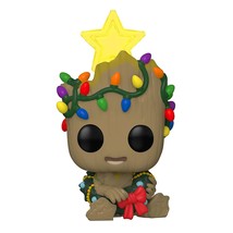 Funko POP! Marvel Holiday Groot with Lights (Glow in The Dark), Exclusive, Multi - £26.73 GBP