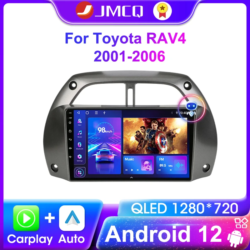 JMCQ Android 12.0 2Din Car Radio Multimedia Video Player Navigation GPS For - £87.60 GBP+