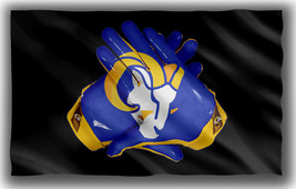 Los Angeles Rams Football Team Flag 90x150cm 3x5ft Gloves Best New Banner - £10.50 GBP