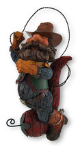 Zeckos Whimsical Cowboy Riding Chili Pepper Twirling Lasso Statue - £17.77 GBP