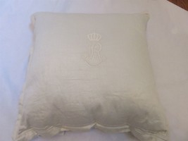 Ralph Lauren Mariella Brierley crown Monogram pillow $185 - £67.25 GBP