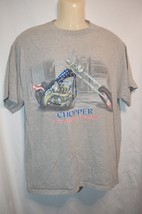 Delta Pro Weight T-Shirt Chopper Motorcycle An American Tradition Large Gray - £13.45 GBP