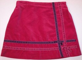 NEW Charter Club Girl&#39;s Red (Dk. Fuchsia) Velvet Christmas Holiday Skirt... - $9.99