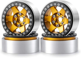 4Pcs Aluminum Alloy 1.9&quot; Beadlock Wheels Rims for 1/10Th RC Crawler Car - £55.86 GBP