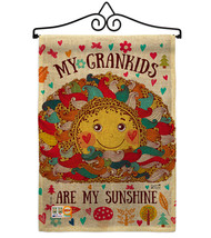 Grandkids Are My Sunshine Burlap - Impressions Decorative Metal Wall Hanger Gard - £27.05 GBP