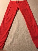 Hollister Women&#39;s Jeans Bright Pink Stretch Skinny Jean Junior Size 5 Or 27 X 29 - £16.55 GBP