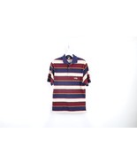 Vintage 70s Streetwear Boys Medium Faded Rainbow Striped Color Block Pol... - $561.86 MXN