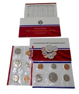 1987 US Mint Uncirculated Coin Set ~ Denver Philadelphia Mint - $24.49
