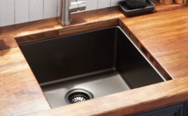 19&quot; Atlas Stainless Steel Undermount Prep Sink - Gunmetal Black PVD Finish - £513.66 GBP