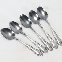 Oneida Malmaison Oval Soup Spoons Northland Stainless Korea 6 7/8&quot; Lot of 5 - £12.28 GBP