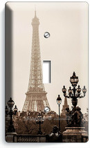 Retro Alexandre Iii Bridge Eiffel Tower Paris 1 Gang Light Switch Plate Room Art - £7.89 GBP