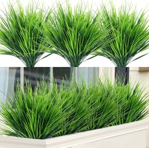 Ouddy Decor Artificial Wheat Grass Fake Plants Outdoor, Uv Resistant, 10 Bundles - $35.99