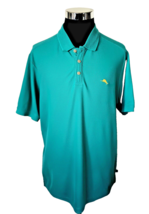 Tommy Bahama Polo Shirt Men&#39;s Size X-Large Aqua Knit Short Sleeves Casua... - £12.15 GBP