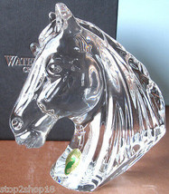 Waterford Crystal Horse Head Paperweight Sculpture 273594400 New - £125.78 GBP