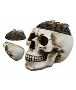Day of The Dead Gold Coins Dollar Bills Grinning Skull Decorative Stash Box - €33,28 EUR