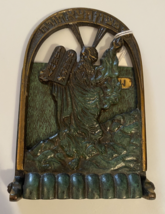 1- 10 Commandments 100% Bronze Bookends Hebrew כי מצין תצא תורה Made in ... - $39.60