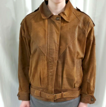 VNTG Compagnie Internationale Express Brown Leather Suede Jacket  Size M - £54.60 GBP