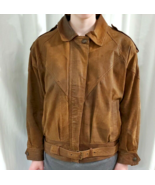 VNTG Compagnie Internationale Express Brown Leather Suede Jacket  Size M - £53.71 GBP
