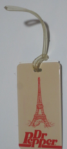Dr Pepper with Eiffel Tower Luggage Tag Used No tag - $2.72