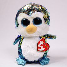 Rare TY Flippables Sequins Plush PAYTON The Penguin 2018 Limited Series ... - $9.28