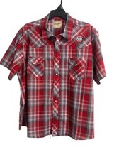 Men&#39;s Red Wrangler Plaids Shirt. 3XL. 55% Cotton/ 45% Polyester. Short S... - $24.29 CAD