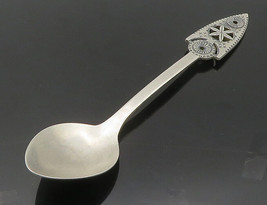RUSSIA 925 Sterling Silver - Vintage Floral Cross Detail Tea Spoon - TR2493 - £119.06 GBP