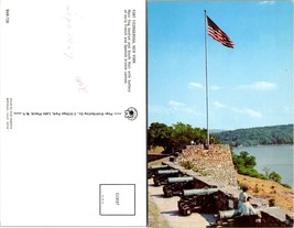 New York(NY) Fort Ticonderoga Main Flag Bastion South Wall Vintage Postcard - £7.36 GBP