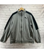 Puma Sweat Track Jacket Mens Sz L Large Gray Full Zip Athletic  - £23.29 GBP