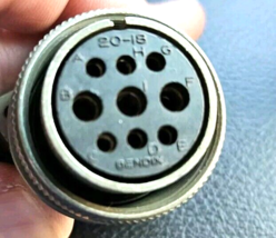 9-pin MS3106R20-18S  BENDIX  FEMALE AMPHENOL CONNECTOR PLUG  NOS - $21.56