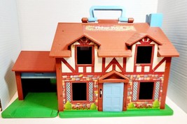 Fisher Price Little People Vintage 952 Play Family House 1980s Tudor Style - $19.34