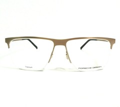 Porsche Design P8324 B Eyeglasses Frames Gold Square Half Rim 57-14-145 - £88.06 GBP