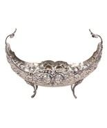 VINTAGE / ANTIQUE 900 SILVER REPOUSSE FOOTED OVAL BOWL, CENTERPIECE - $29,636.26 MXN