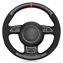 Steering Wheel Cover Carbon Fiber Suede for Audi A1 A3 A4 A6 A7 S7 RS7 - $38.02