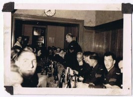 Antique Photo WW2 Era Air Force Mess Hall Dinner - $2.96